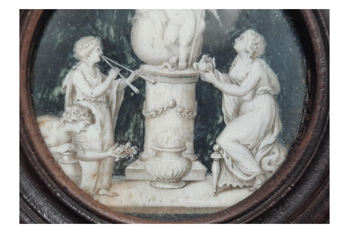 Offrandes à l’amour, miniature fin XVIII ou début XIXème