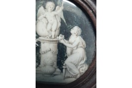 Offrandes à l’amour, miniature fin XVIII ou début XIXème