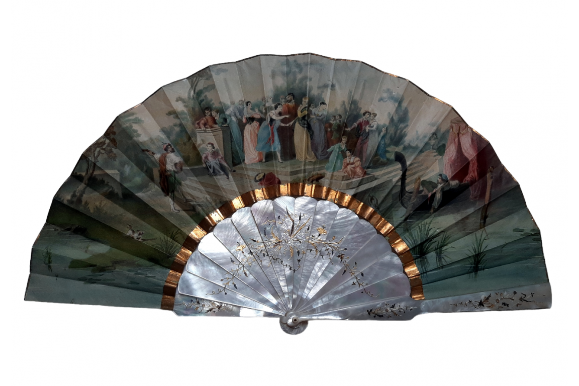 Souvenir de l'Exposition Universelle de 1855, éventail d'après Hervy pour Alexandre