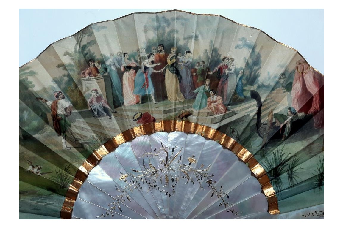 Souvenir de l'Exposition Universelle de 1855, éventail d'après Hervy pour Alexandre
