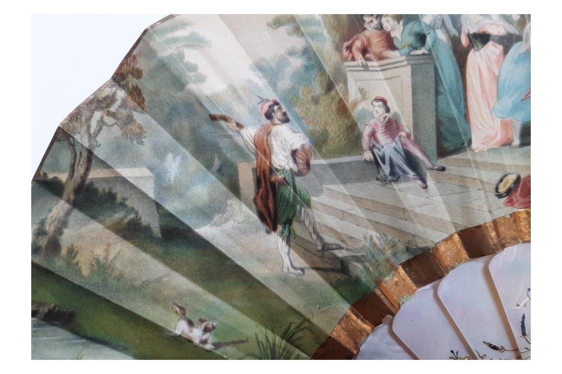 Souvenir de l'Exposition Universelle de 1855, éventail d'après Hervy pour Alexandre