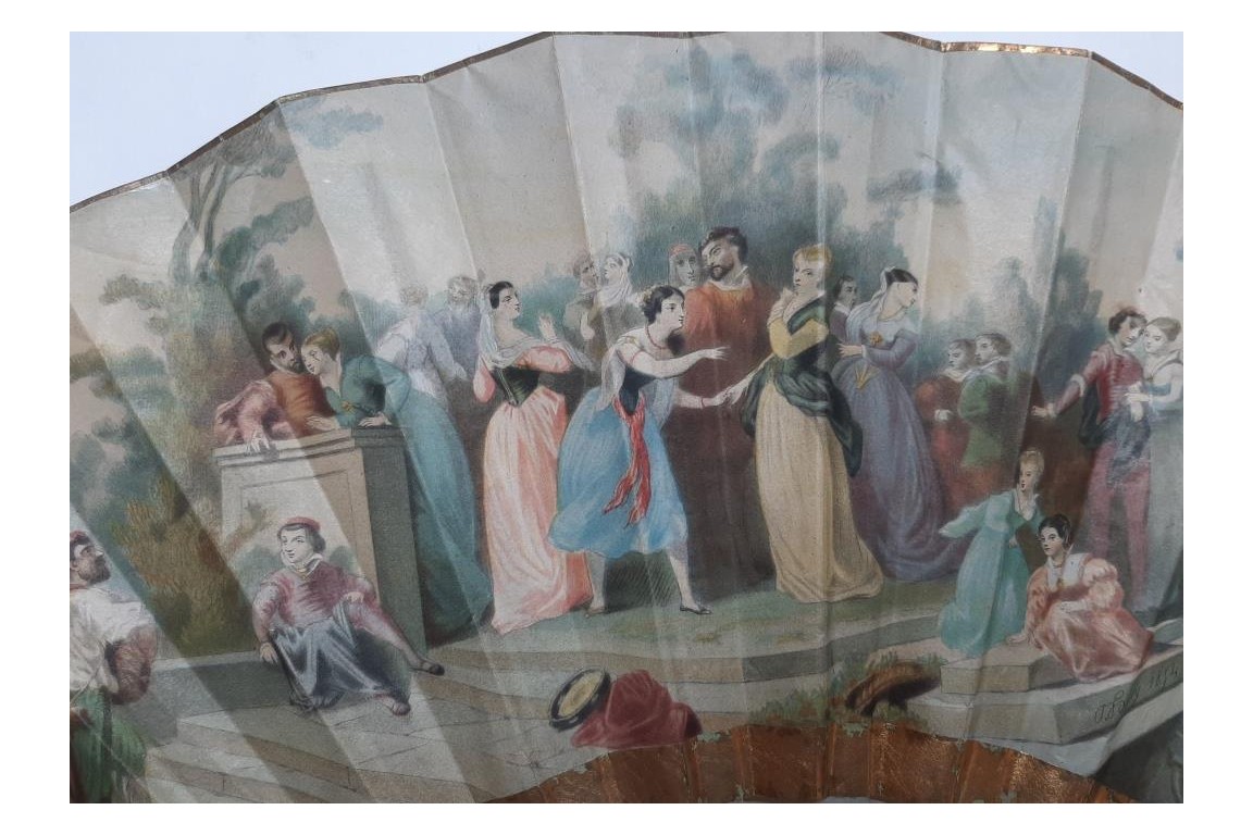 Souvenir de l'Exposition Universelle de 1855, éventail d'après Hervy pour Alexandre