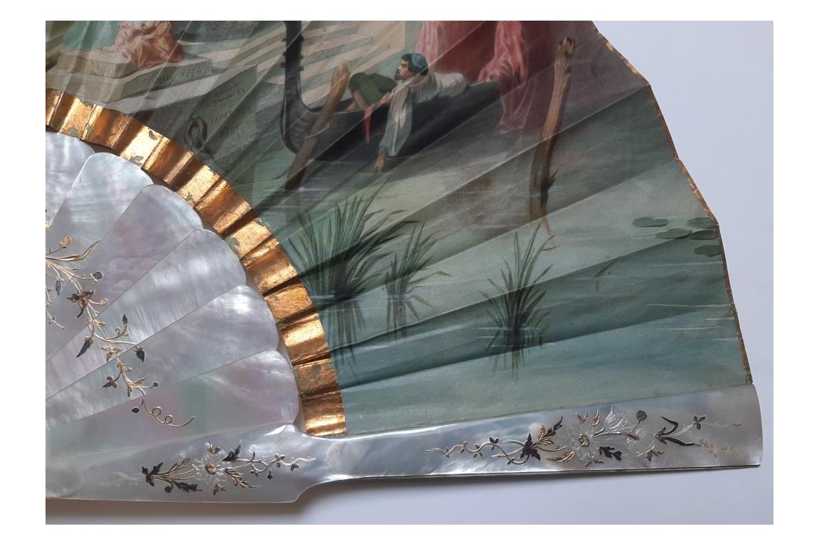 Souvenir de l'Exposition Universelle de 1855, éventail d'après Hervy pour Alexandre
