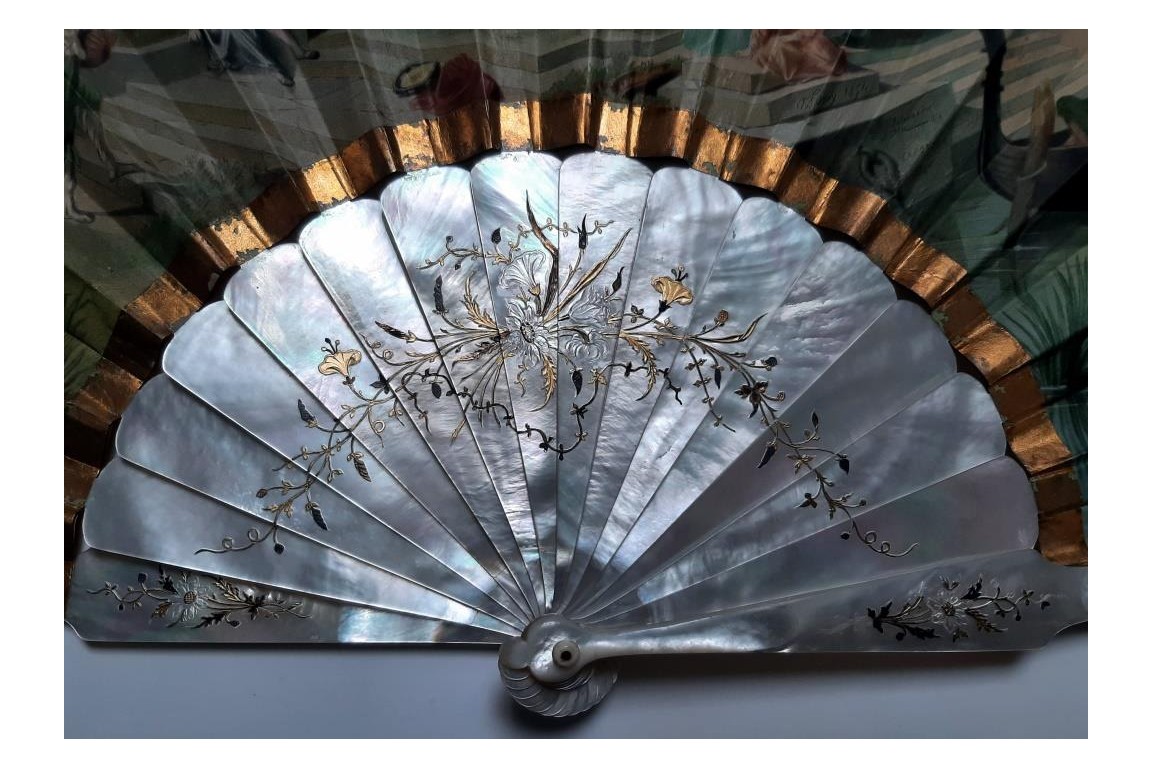 Souvenir de l'Exposition Universelle de 1855, éventail d'après Hervy pour Alexandre