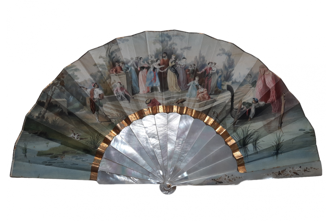 Souvenir de l'Exposition Universelle de 1855, éventail d'après Hervy pour Alexandre