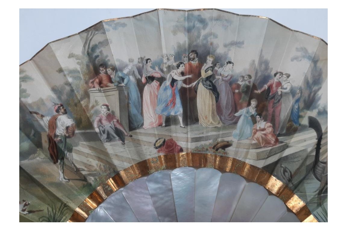 Souvenir de l'Exposition Universelle de 1855, éventail d'après Hervy pour Alexandre