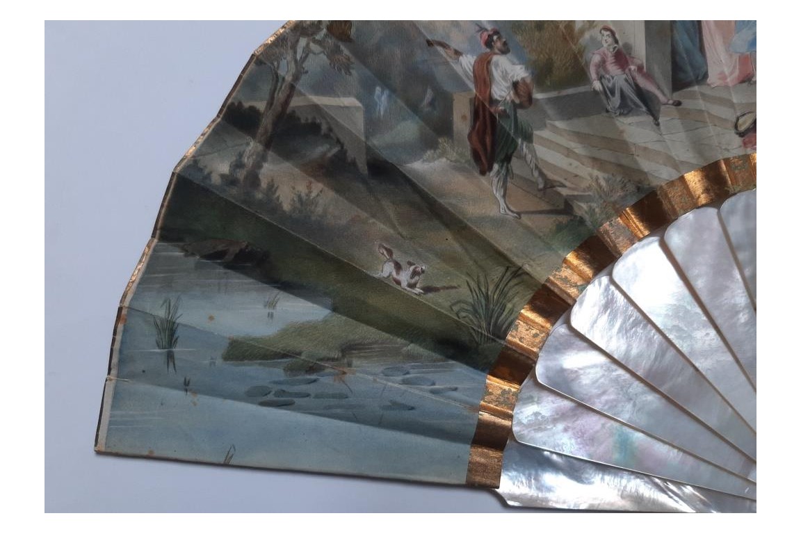 Souvenir de l'Exposition Universelle de 1855, éventail d'après Hervy pour Alexandre