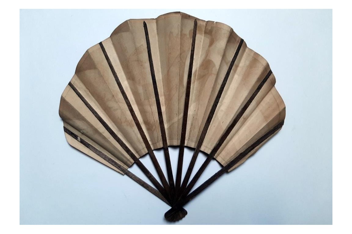 Parisian nights at the Bal du Moulin Rouge, fan circa 1910-20