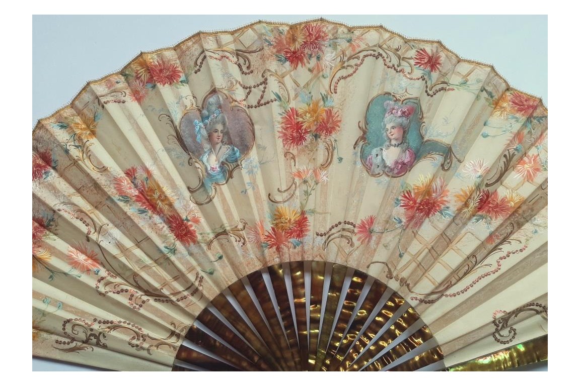 Duvelleroy célèbre la reine Marie-Antoinette, éventail vers 1900