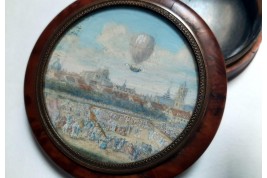 Le globe aérostatique des Tuileries, tabatière à la montgolfière, 1783