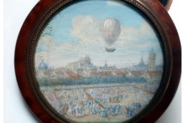 Le globe aérostatique des Tuileries, tabatière à la montgolfière, 1783