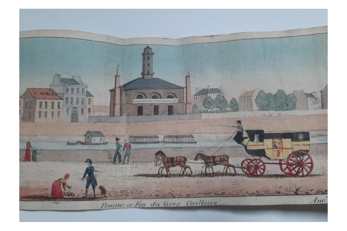 Walks on the Parisian quays. Panorama circa 1815-1825