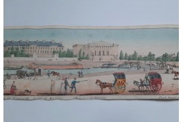 Walks on the Parisian quays. Panorama circa 1815-1825