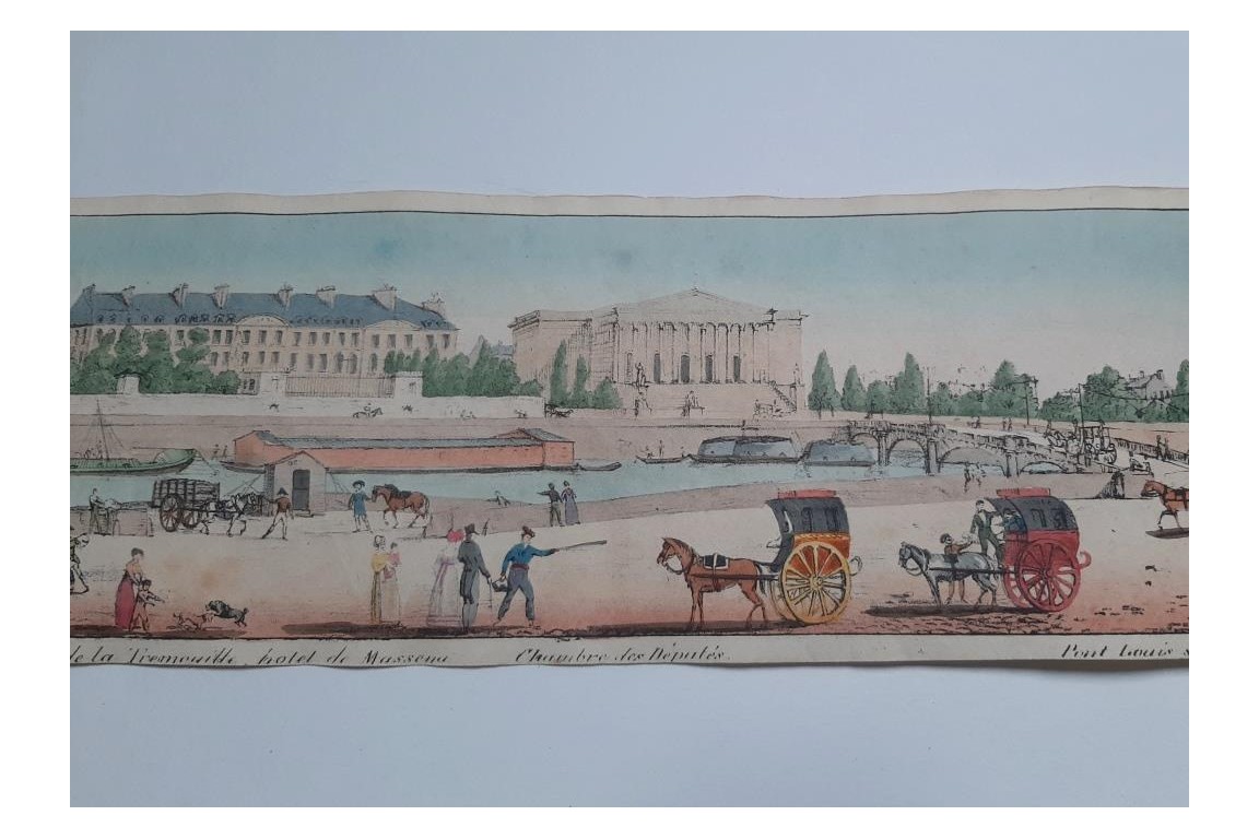 Walks on the Parisian quays. Panorama circa 1815-1825