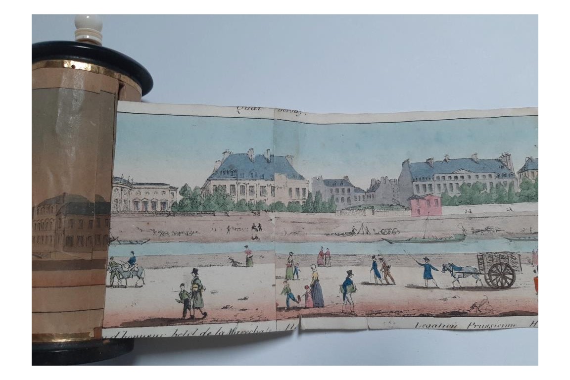 Walks on the Parisian quays. Panorama circa 1815-1825