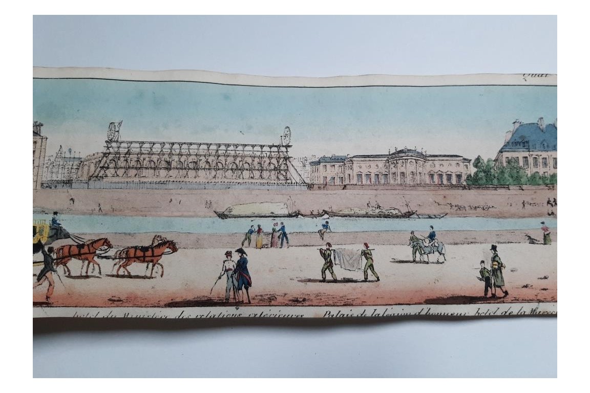 Walks on the Parisian quays. Panorama circa 1815-1825