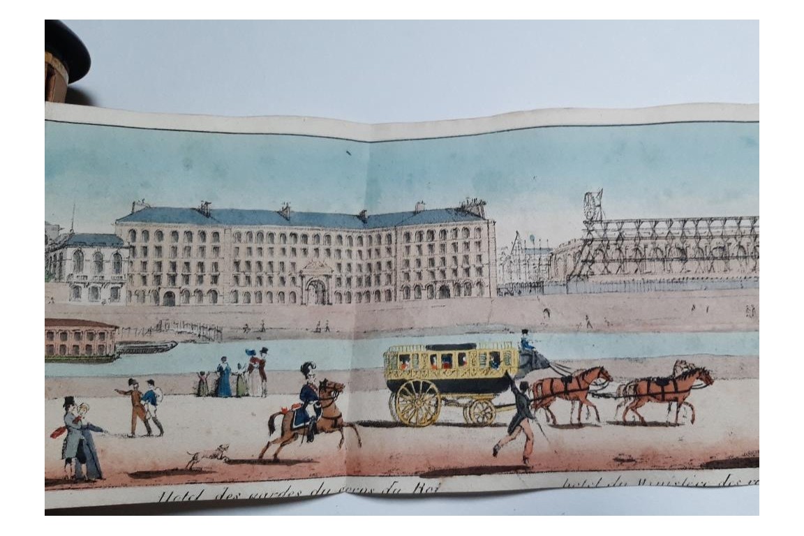 Walks on the Parisian quays. Panorama circa 1815-1825