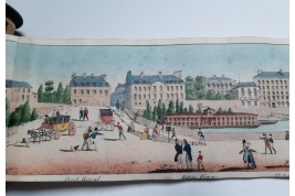 Walks on the Parisian quays. Panorama circa 1815-1825