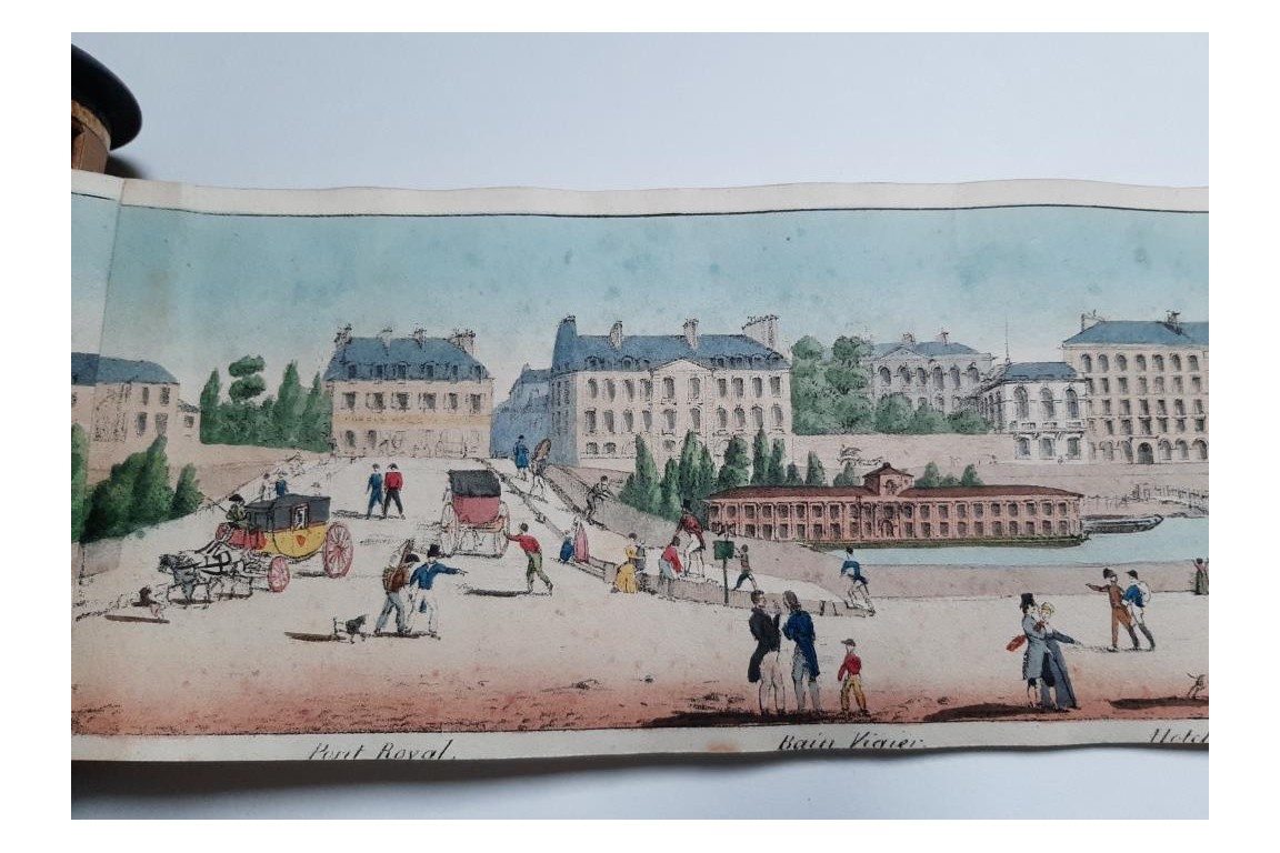 Walks on the Parisian quays. Panorama circa 1815-1825