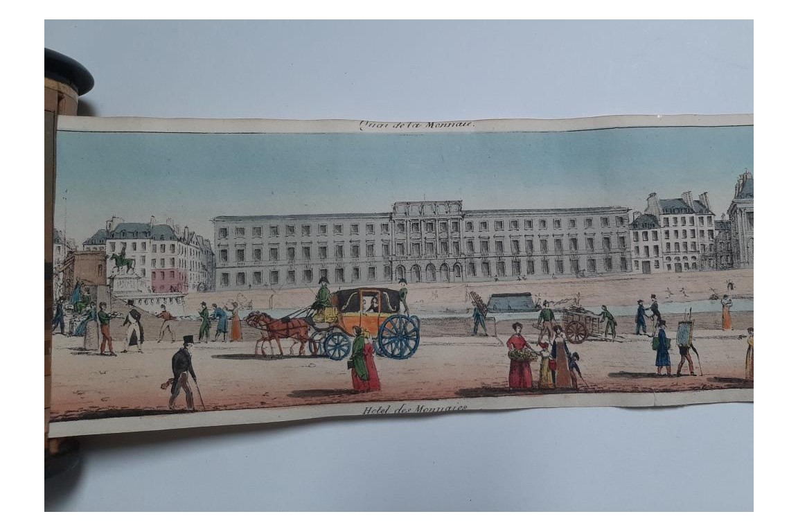 Walks on the Parisian quays. Panorama circa 1815-1825