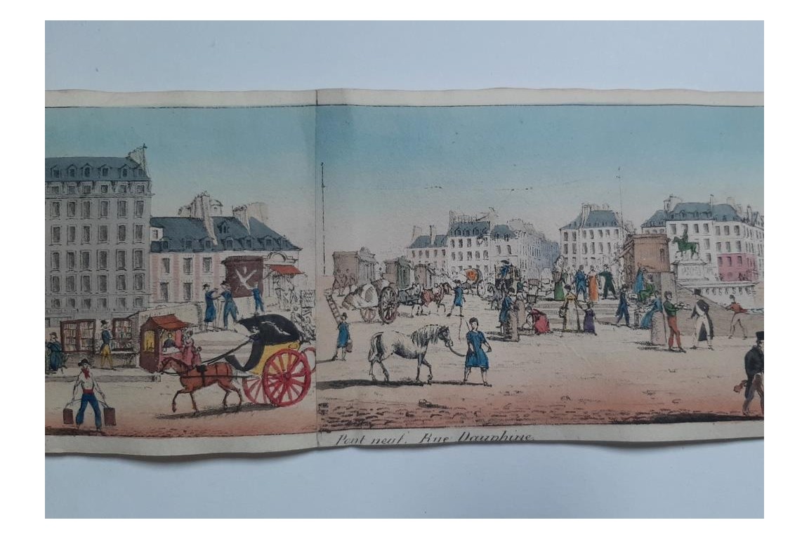 Walks on the Parisian quays. Panorama circa 1815-1825