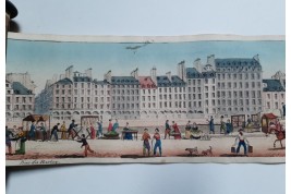 Walks on the Parisian quays. Panorama circa 1815-1825