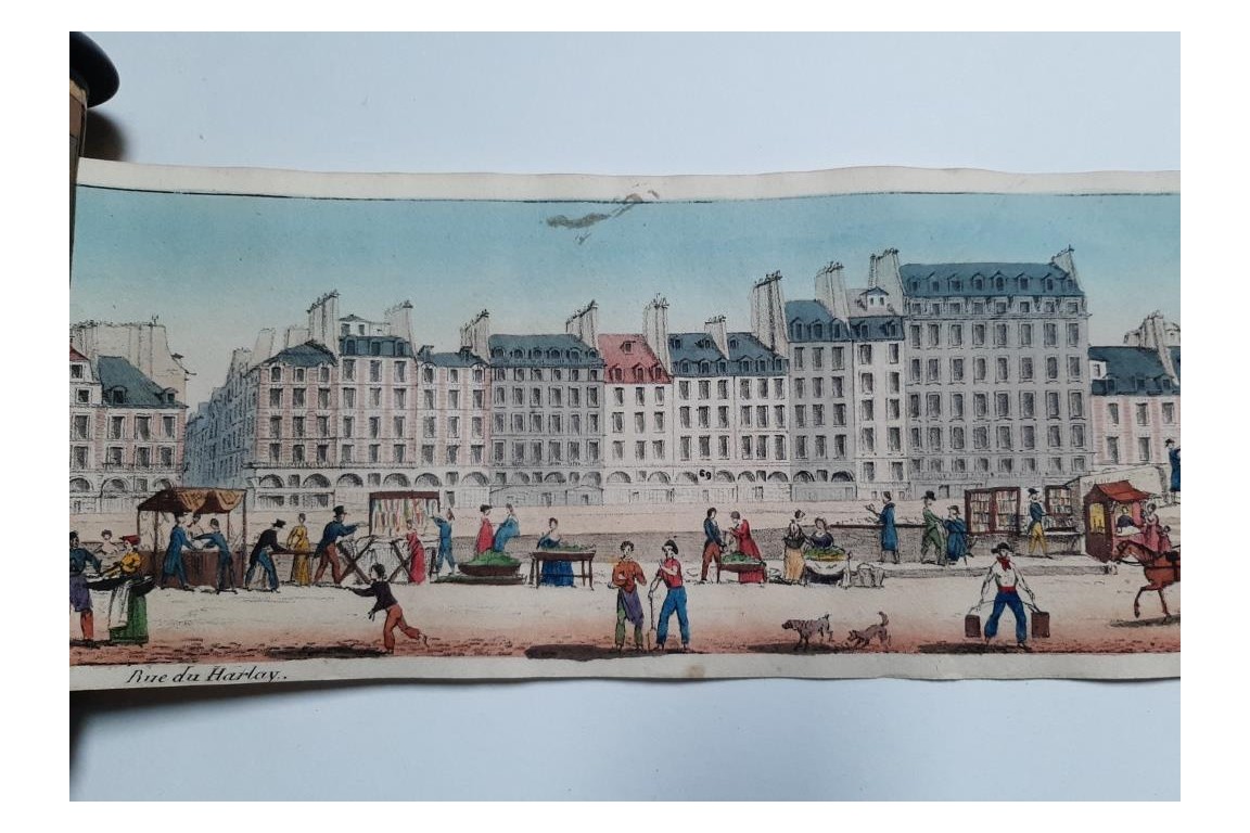 Walks on the Parisian quays. Panorama circa 1815-1825