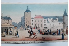 Walks on the Parisian quays. Panorama circa 1815-1825