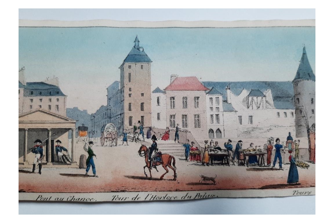 Walks on the Parisian quays. Panorama circa 1815-1825