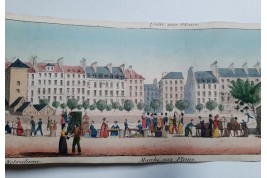 Walks on the Parisian quays. Panorama circa 1815-1825