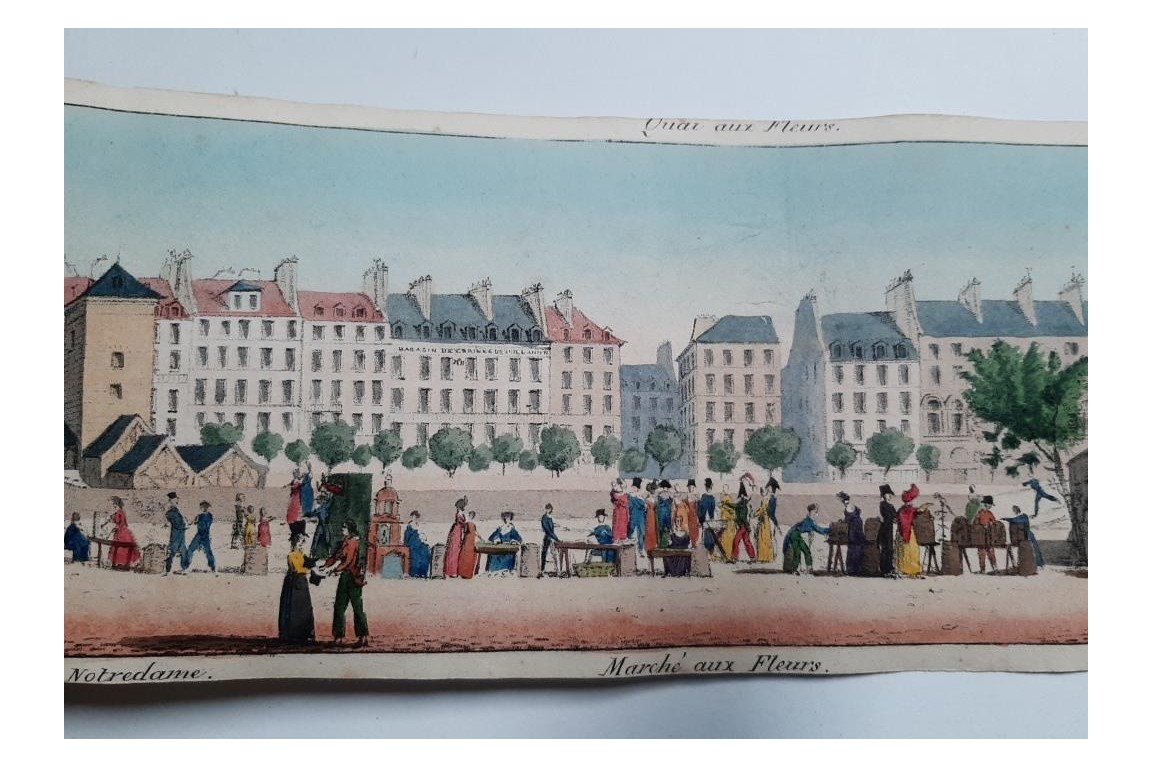 Walks on the Parisian quays. Panorama circa 1815-1825