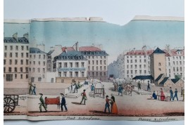 Walks on the Parisian quays. Panorama circa 1815-1825