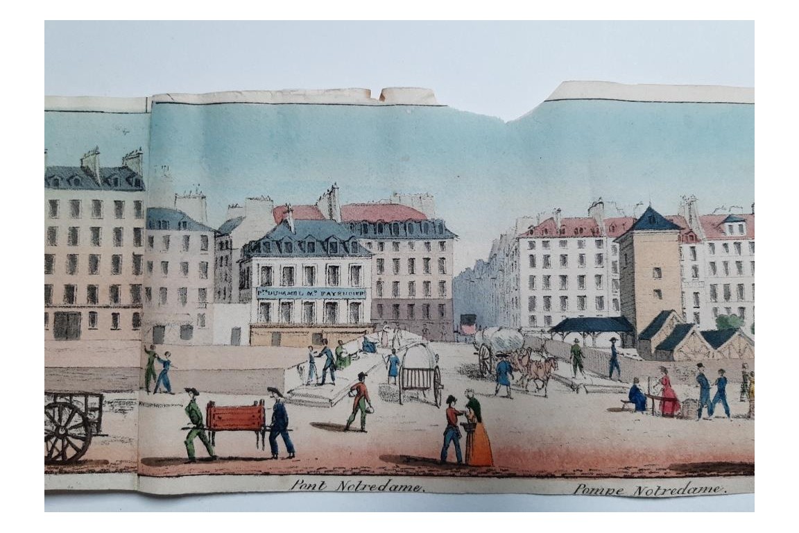 Walks on the Parisian quays. Panorama circa 1815-1825