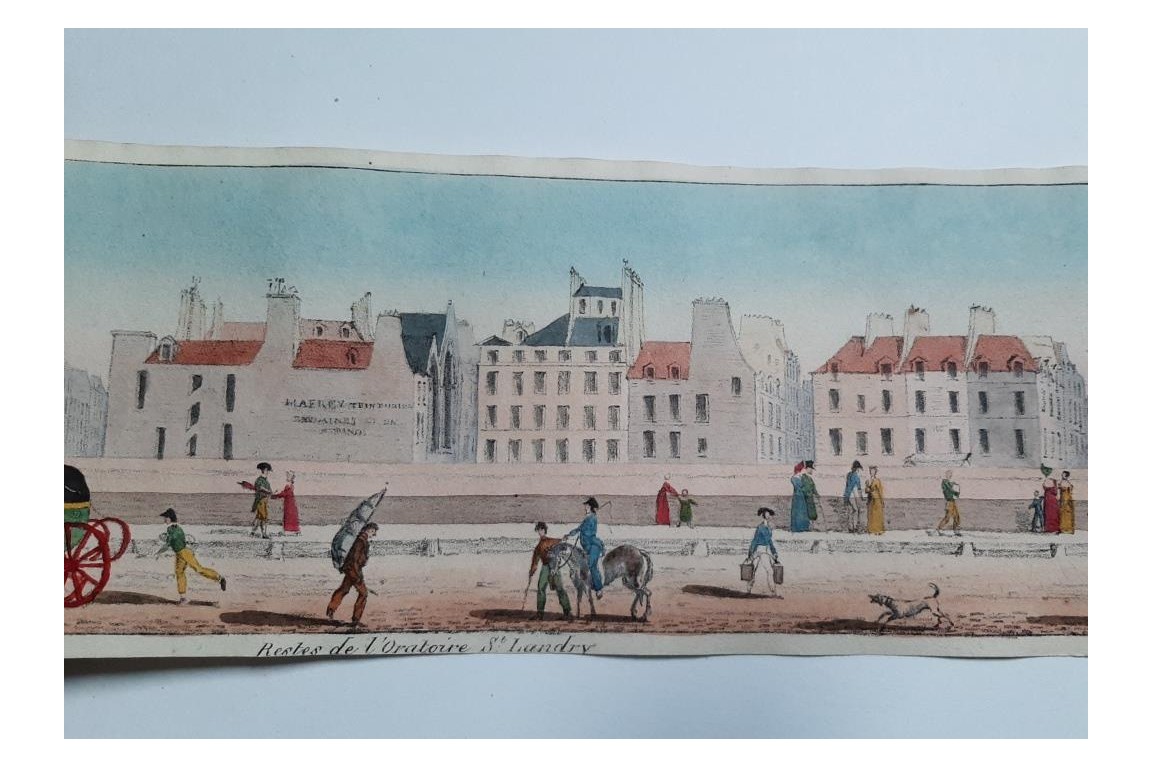 Walks on the Parisian quays. Panorama circa 1815-1825