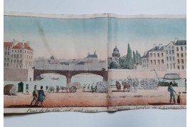 Walks on the Parisian quays. Panorama circa 1815-1825
