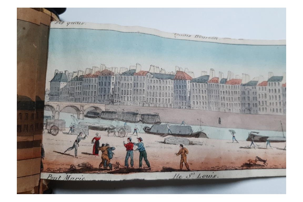 Walks on the Parisian quays. Panorama circa 1815-1825