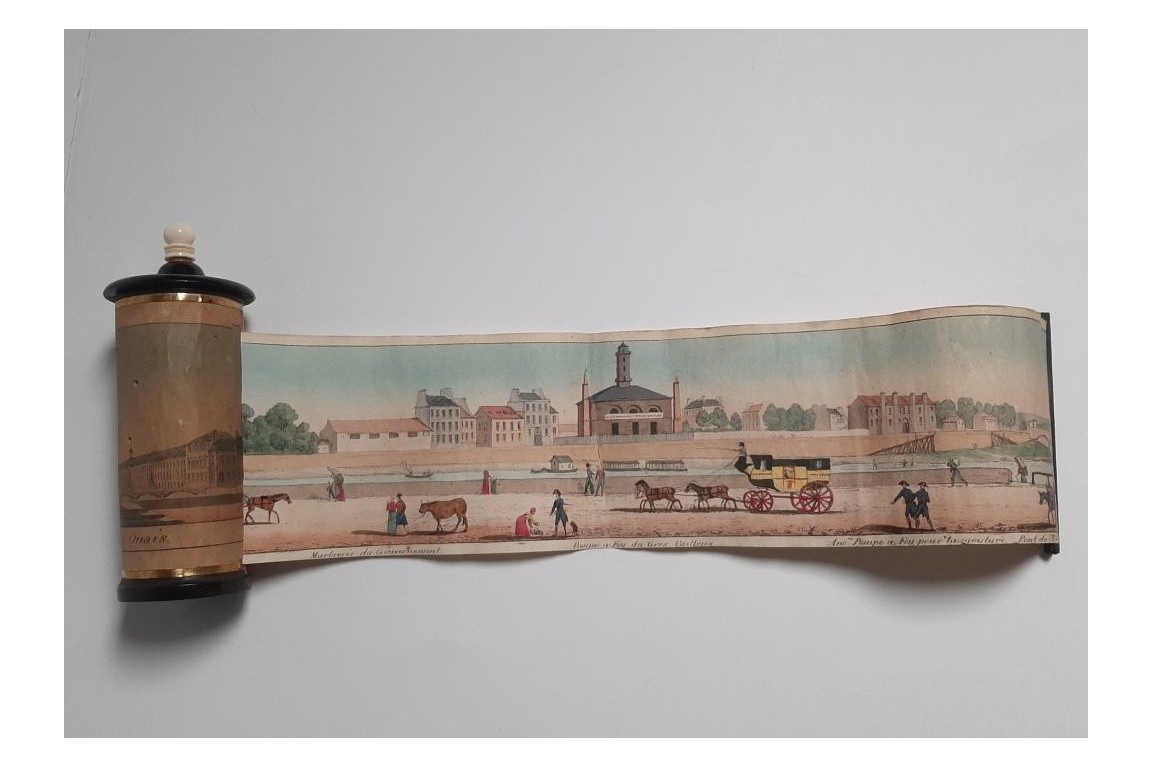 Walks on the Parisian quays. Panorama circa 1815-1825