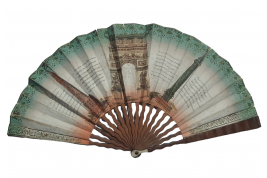 Paris à la gloire de Napoléon, éventail vers 1830-40