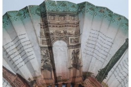 Paris à la gloire de Napoléon, éventail vers 1830-40