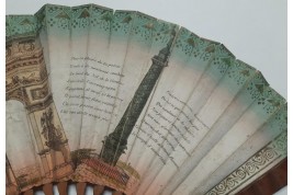 Paris à la gloire de Napoléon, éventail vers 1830-40