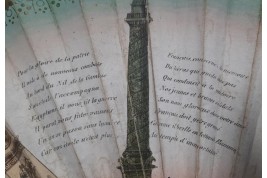 Paris à la gloire de Napoléon, éventail vers 1830-40