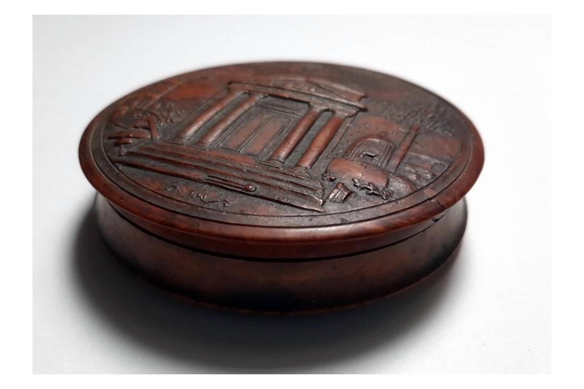 Masonic temple, snuffbox 19th century