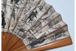 Figaro, Martha Schwertlein, Rinaldo Rinaldini... Eventail jeu et devinettes, vers 1880-90