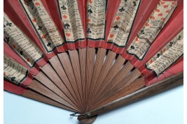 "Le Sorcier fin de siècle" or the art of card drawing. Cartomancy fan, late 19th century