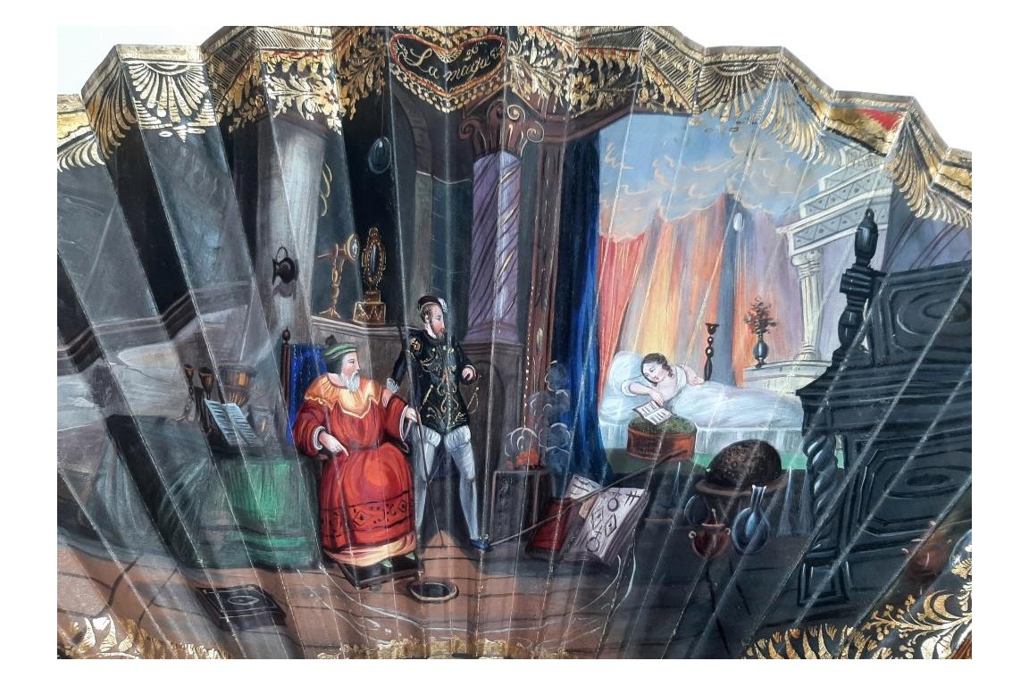 Chez le magicien. Eventail vers 1830-35