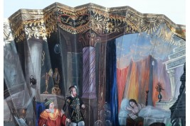 Chez le magicien. Eventail vers 1830-35