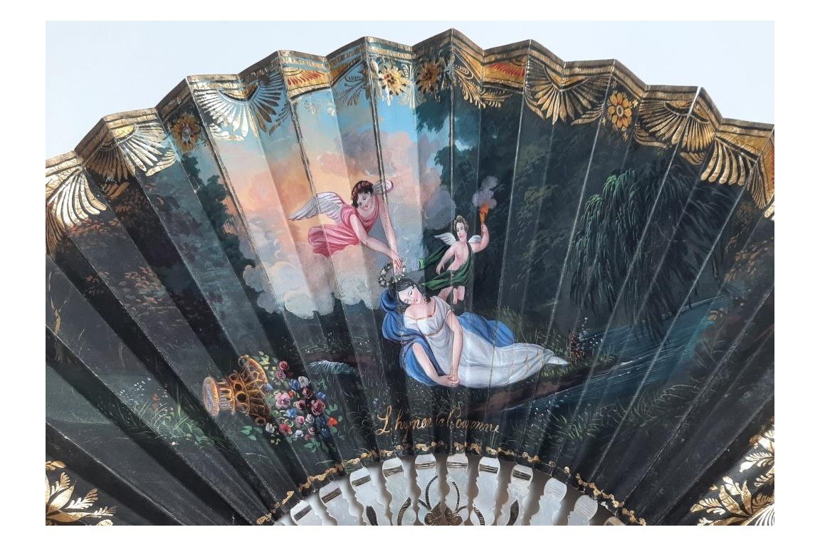 Chez le magicien. Eventail vers 1830-35