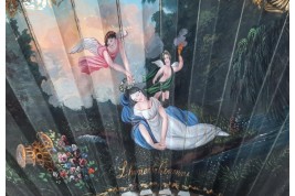 Chez le magicien. Eventail vers 1830-35