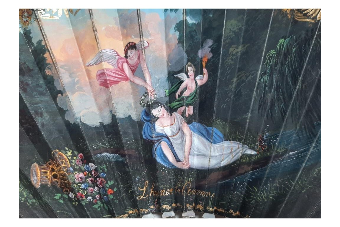 Chez le magicien. Eventail vers 1830-35