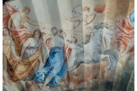 L'Aurore, d'après Guido Reni. Éventail vers 1860-70